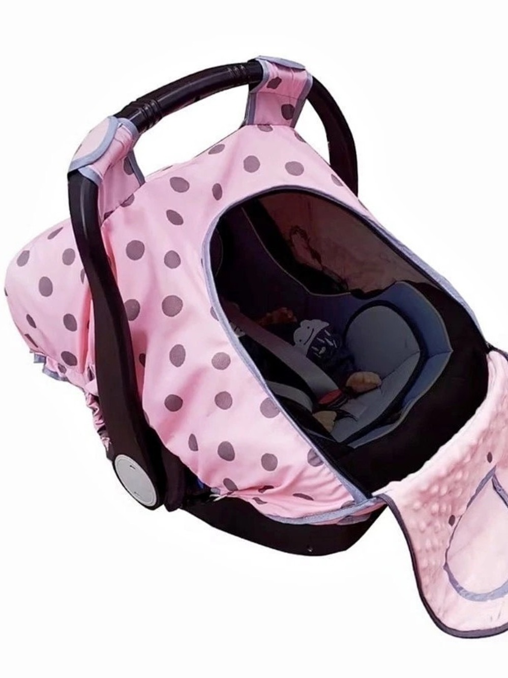 Pink Polka Dot Car Seat Cover